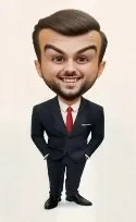 Example of Nano Banana 3D caricature avatar style showing smooth materials and ambient lighting